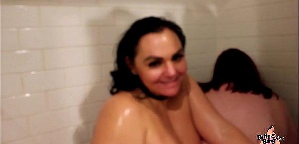  Big Booty MILFS Betty Bang and Marcy Diamond Takes Steamy Shower